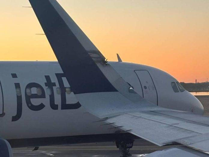 Dos aviones de JetBlue chocan en el Aeropuerto Logan de Boston sin lesionados