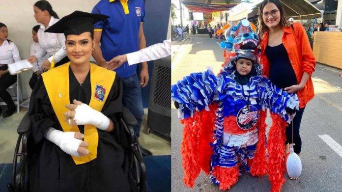 Madre se gradúa de medicina y el mismo día muere su hijo tras quemaduras en carnaval de Salcedo