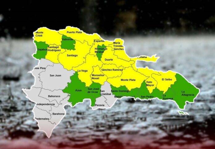 COE informa 24 provincias en alerta debido a los efectos de una vaguada