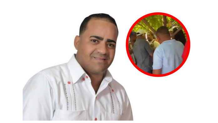 El regidor Seguely Bajante fue captado intentando agredir físicamente al comunicador Oscaly Gutiérrez