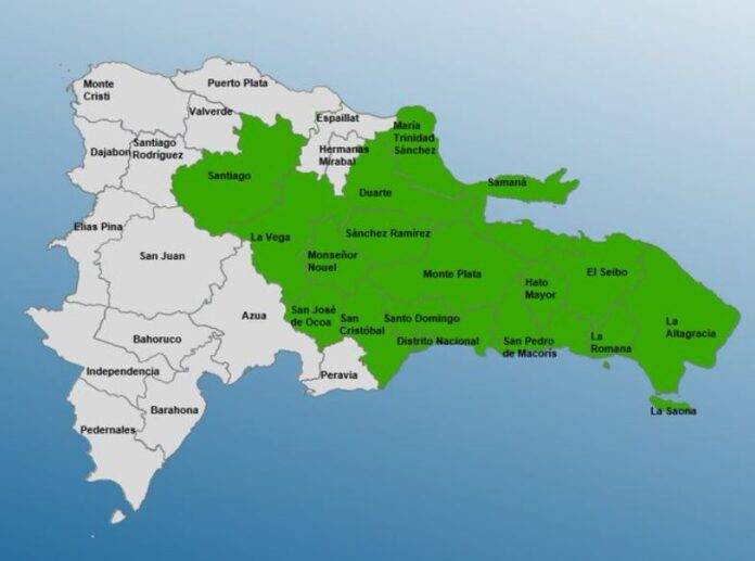 COE aumentan a 17 las provincias en alerta verde por vaguada