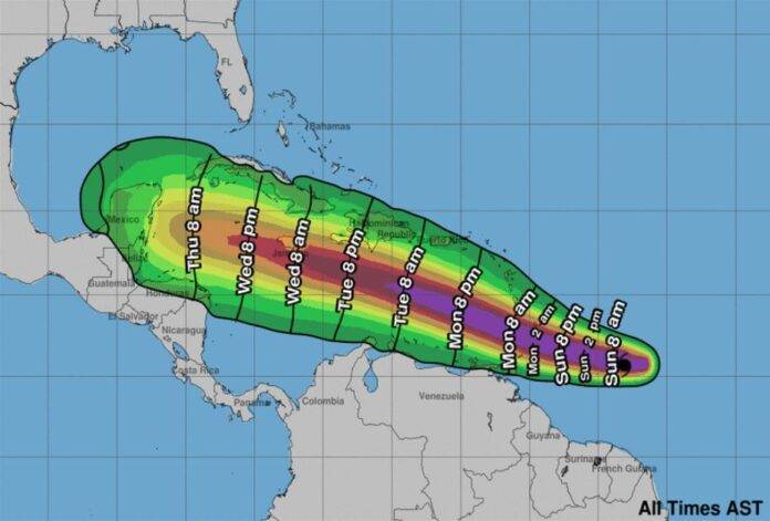 El huracán Beryl ya es categoría 4