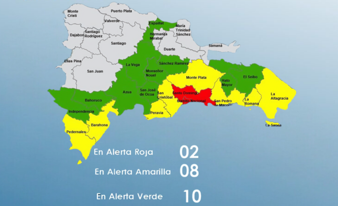 COE Declara Alerta Roja en Santo Domingo y el Distrito Nacional por Torrenciales Aguaceros