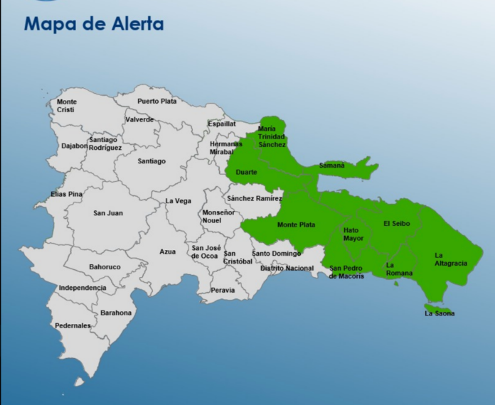 COE declara alerta verde en 9 provincias ante la tormenta tropical Ernesto