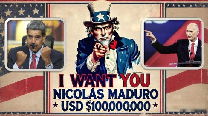 100 millones de dólares por la captura de Nicolás Maduro: la propuesta del senador estadounidense Rick Scott