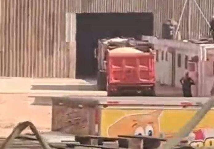 Camiones de volteo transportan azúcar del muelle de Haina Oriental sin condiciones adecuadas para alimentos