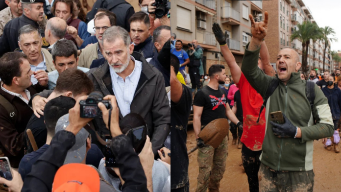 Reyes de España son recibidos con barro y gritos de «asesinos» en área afectada por inundaciones en Valencia