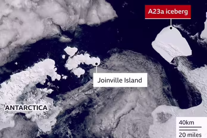 El iceberg más grande del mundo se desprende y está a la deriva en el océano Antártico