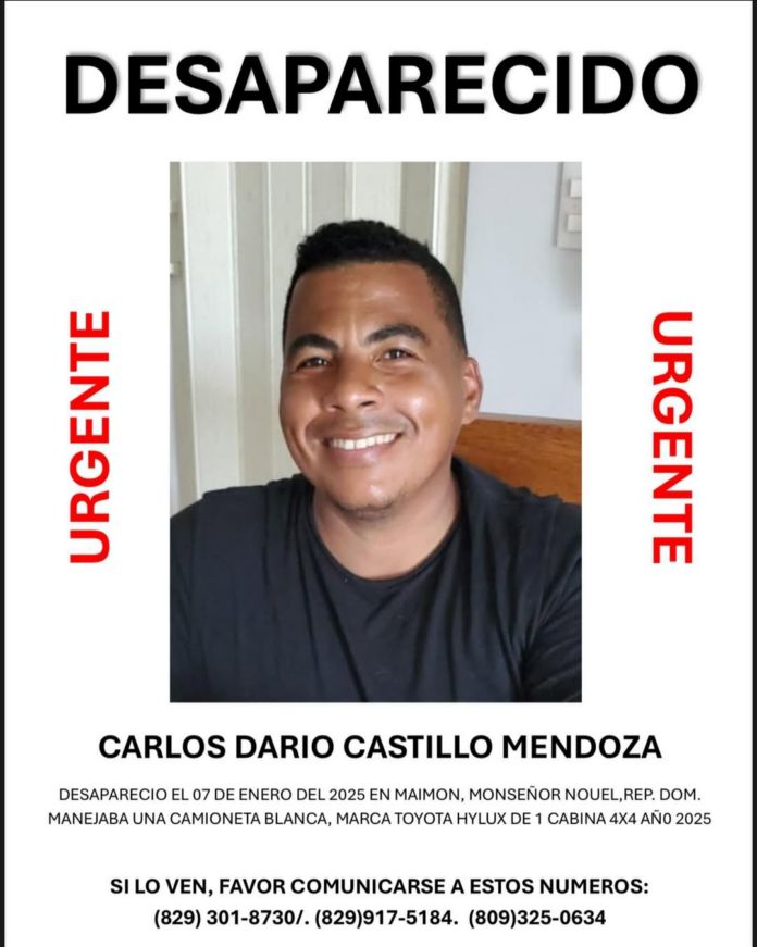 ¿Lo has visto? Carlos Dario Castillo Mendoza se encuentra desaparecido