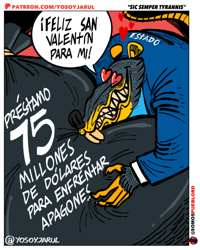 Caricatura Sic Semper Tyrannis de Yosoyjarul 14 de febrero 2025