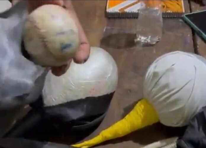 Policía incauta vejigas con materiales peligrosos durante el Carnaval de Constanza 2025