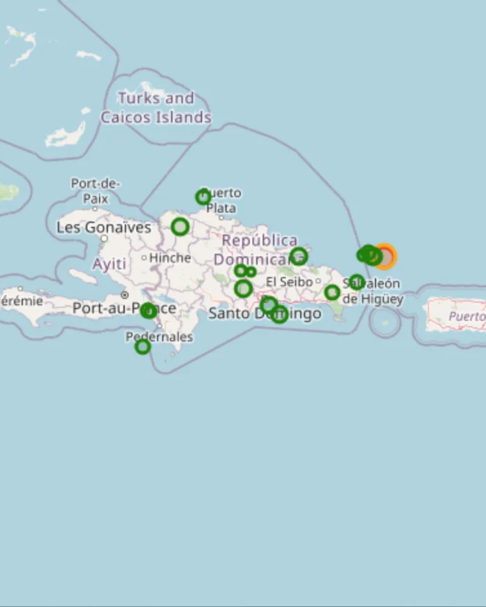 Sismos de magnitud 4.5 y 4.0 sacuden el Atlántico cerca de Punta Cana, al noreste de República Dominicana