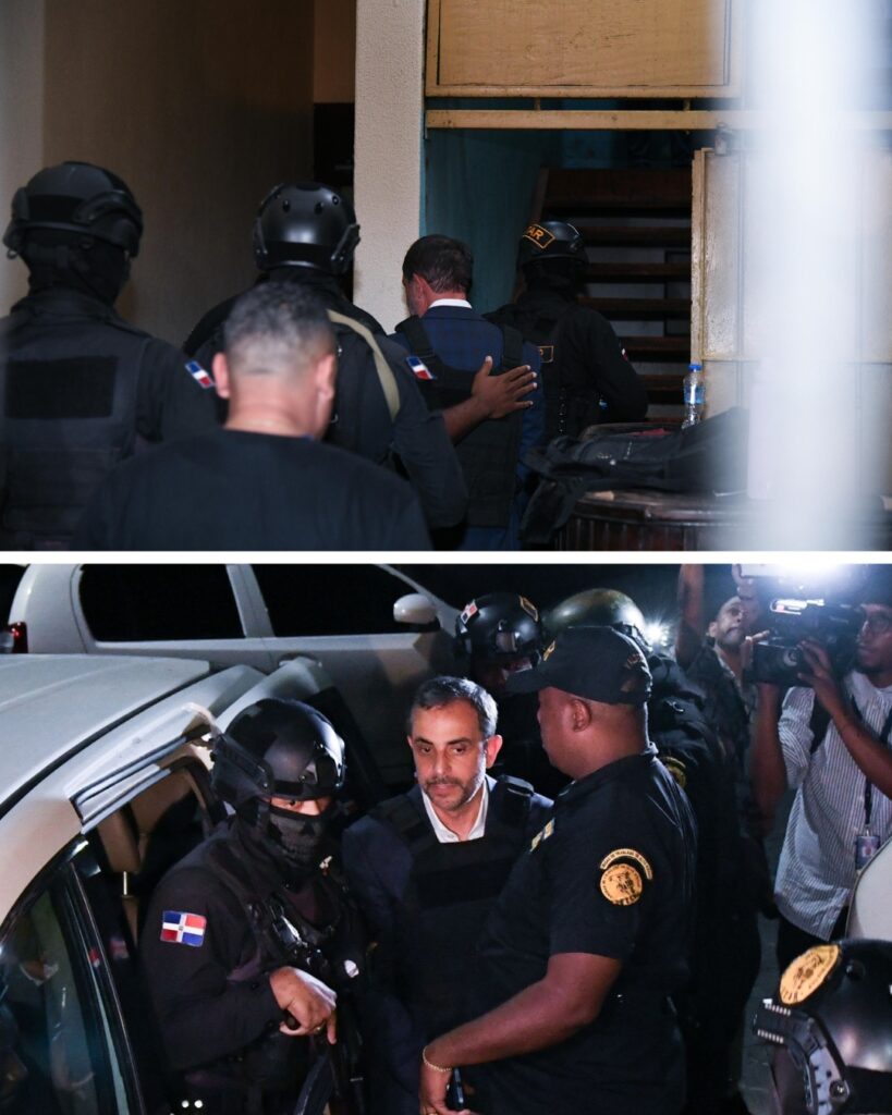 Despues de confirmarse su arresto por el caso Jet Set el representante de la discoteca Antonio Espaillat fue trasladado la noche de este jueves desde la Procuraduria General de la Republica a la carce