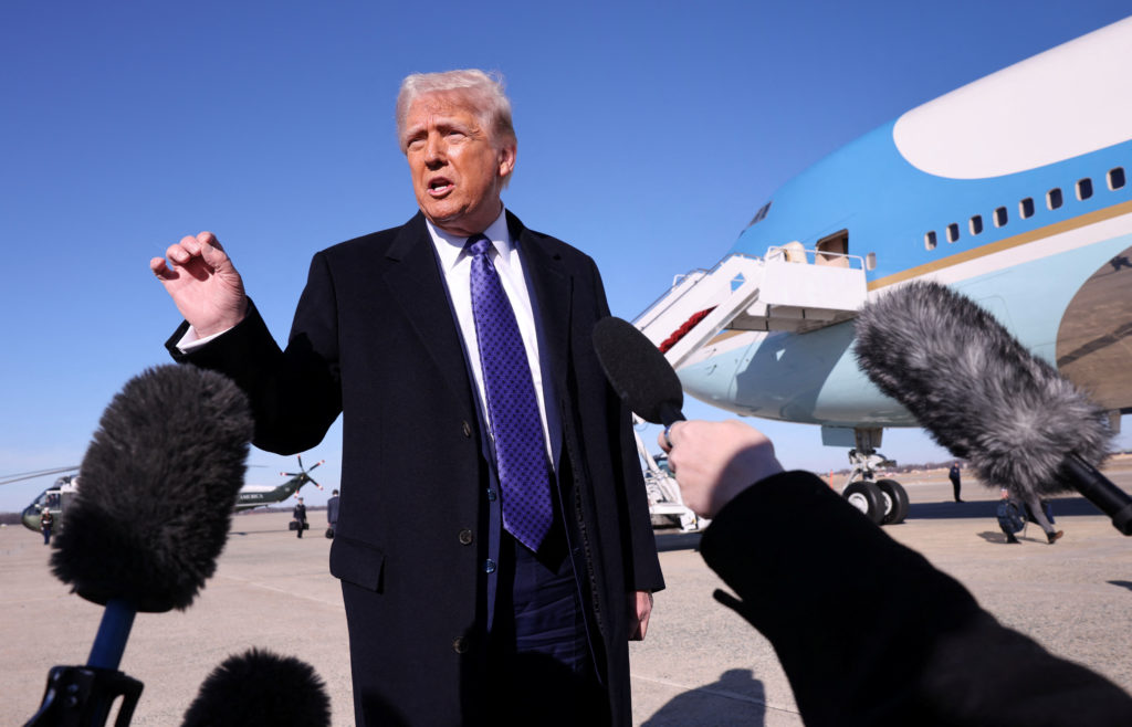 U.S. President Trump boards Air Force One as he departs for Florida