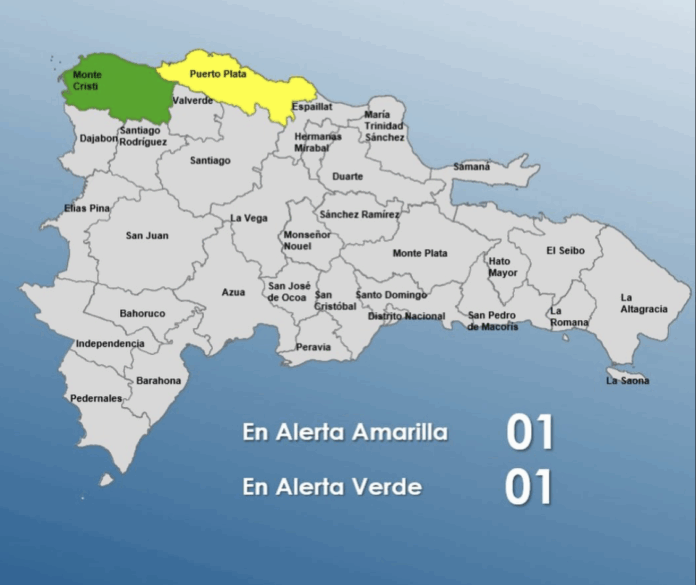 COE reduce alertas: Solo Puerto Plata y Montecristi permanecen bajo vigilancia