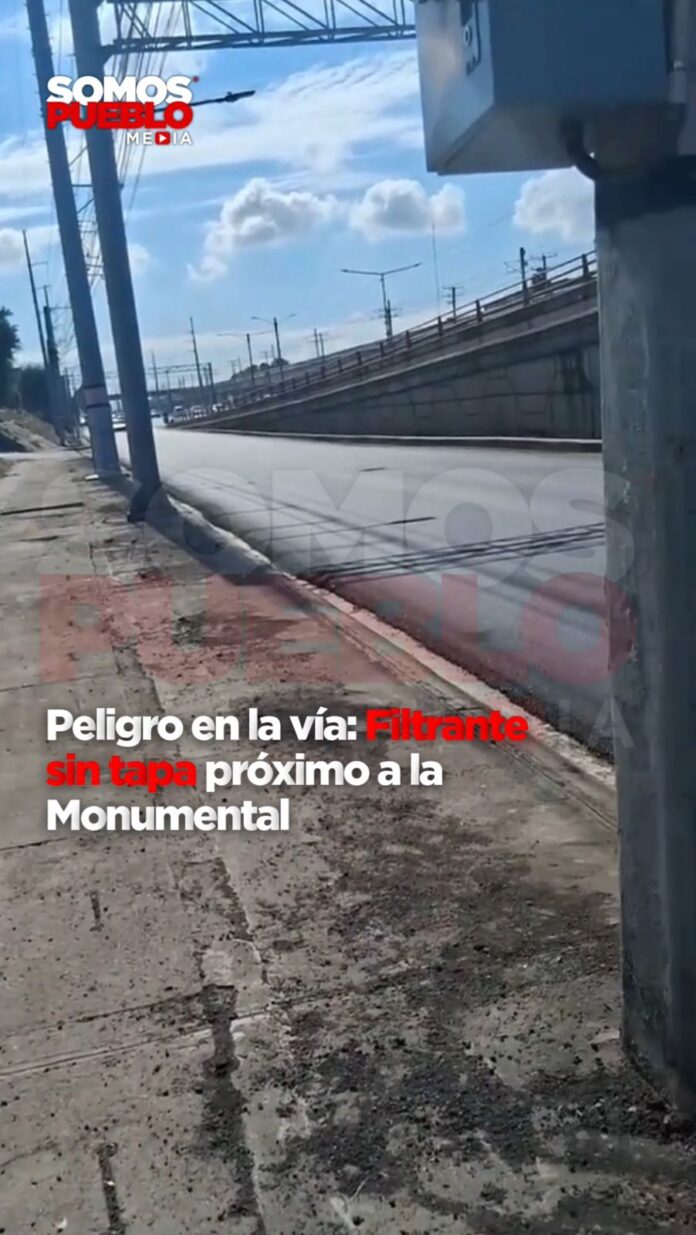 Reportan filtrante sin tapa en la autopista Duarte próximo a la avenida Monumental
