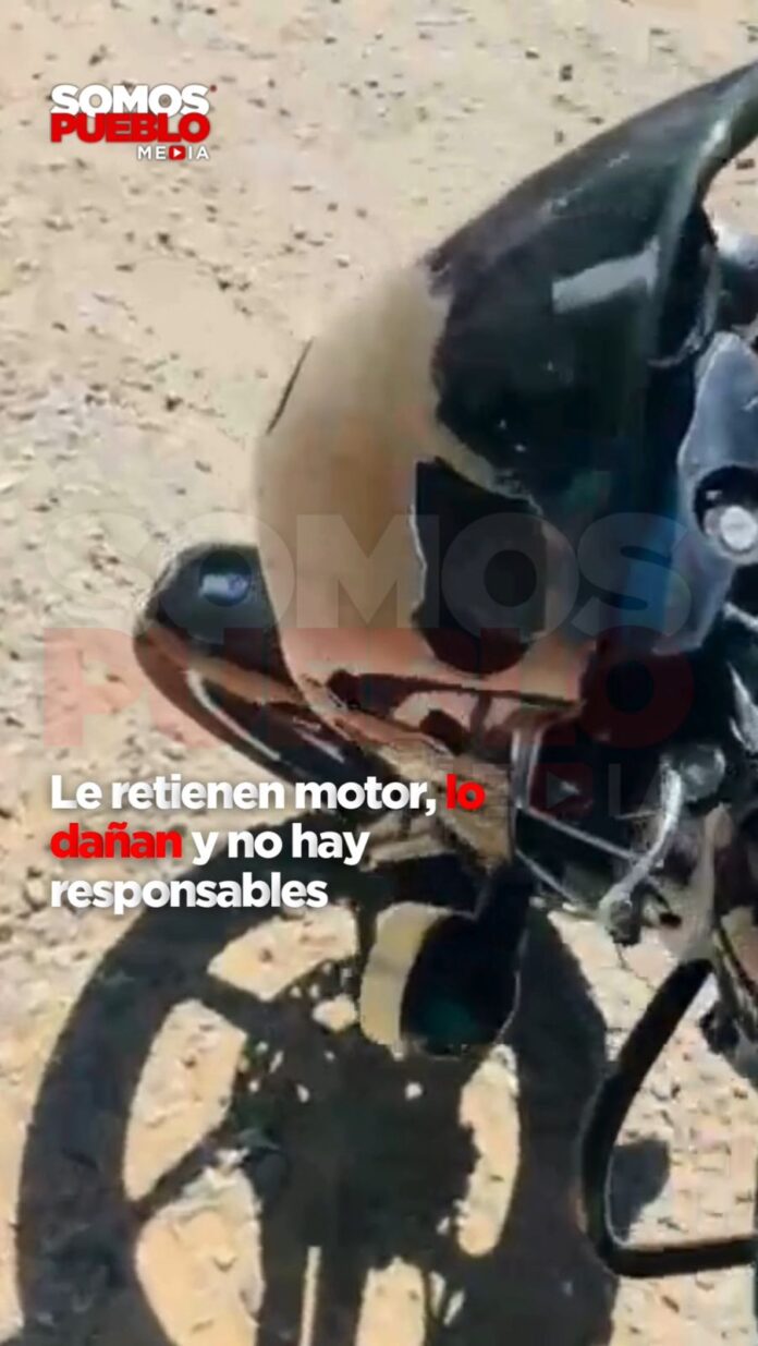 Le retienen motor, lo dañan y no hay responsables