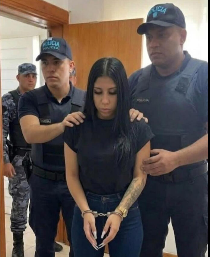 Captan el momento de la detención de una mujer por presunta agresión a un menor en Santiago