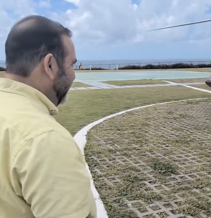 Cuestionan en redes sociales el uso de helicóptero por parte de Rogelio Genao para trasladarse a Moca