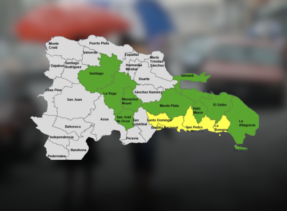 El COE coloca al Gran Santo Domingo en alerta amarilla ante incidencia de vaguada