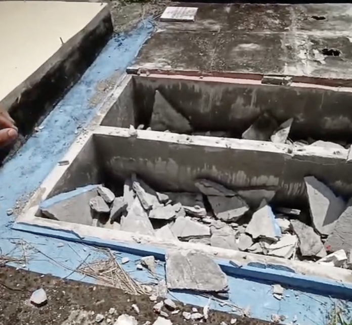 ¿Ni los muertos descansan? Denuncian mafia de varillas y profanación en el Cristo Redentor