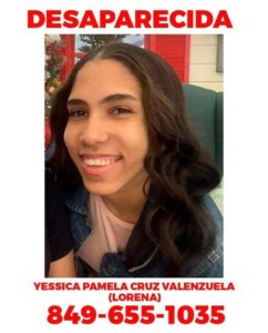 Reportan como desaparecida a joven de 18 años Yessica Pamela Cruz Valenzuela