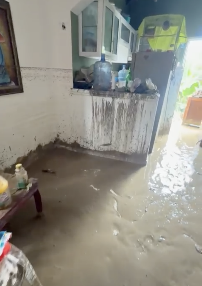 Familia de Montellano pierde sus pertenencias tras quedar su hogar cubierto de lodo por las lluvias