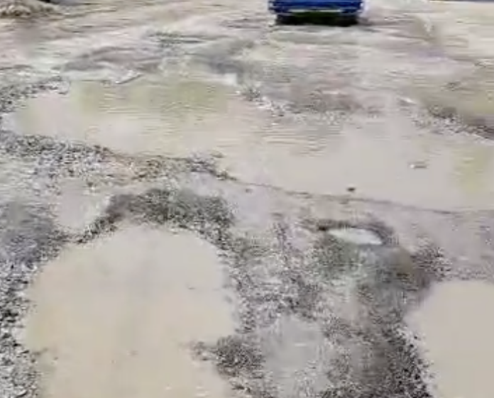 Denuncian estado deplorable de la carretera de Hato Nuevo por presencia de múltiples hoyos