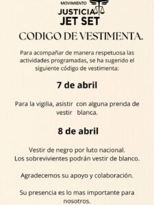 Movimiento Justicia Jet Set convoca a vigilia y luto nacional