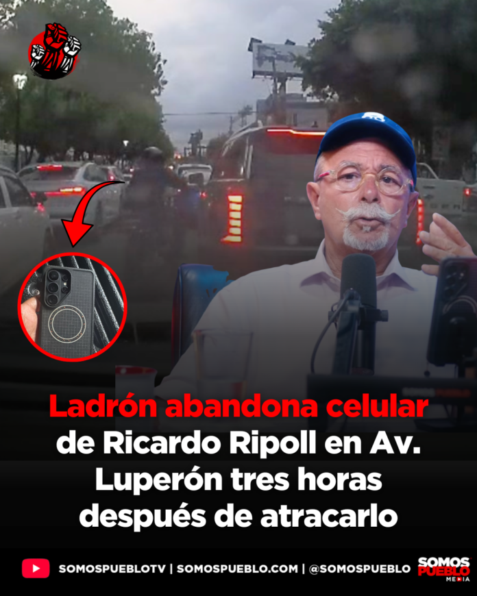 Ladrón abandona celular de Ricardo Ripoll en Av. Luperón tres horas después de atracarlo