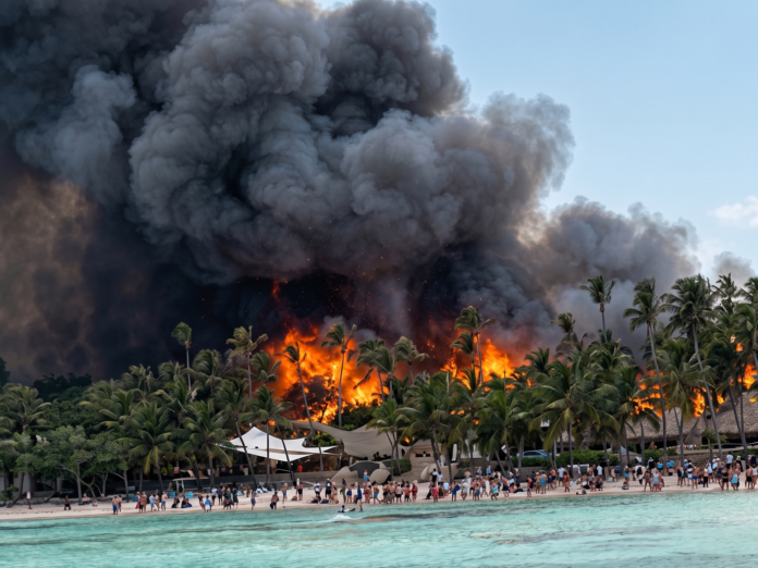Registran incendio en las inmediaciones del hotel Viva Dominicus en Bayahíbe